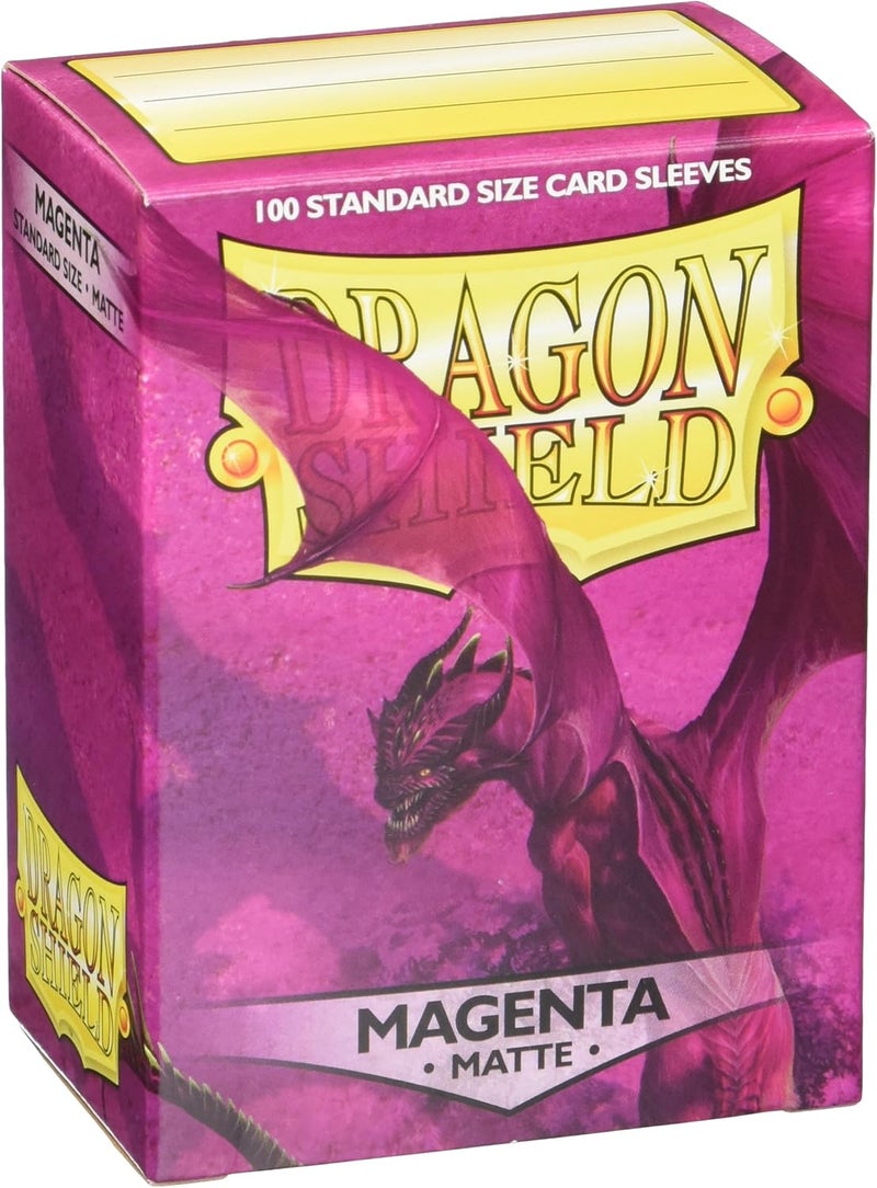 dragon shield | Standard Size Card Matte Sleeves | 100 CT - Smooth & Tough Premium TCG Sleeves | Compatible with Pokemon, Flesh & Blood, One Piece & Magic The Gathering | Magenta - Matte - Image 4